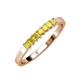 3 - Evia 0.63 ctw Yellow Sapphire (2.50 mm) Seven Stone Wedding Band 