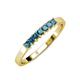 3 - Evia 0.63 ctw London Blue Topaz (2.50 mm) Seven Stone Wedding Band 