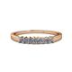 1 - Evia 0.70 ctw Natural Diamonds (2.50 mm) Seven Stone Wedding Band 