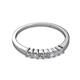 2 - Evia 0.70 ctw Lab Grown Diamonds (2.50 mm) Seven Stone Wedding Band 