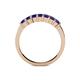 4 - Evia 0.95 ctw Blue Sapphire (3.00 mm) Seven Stone Wedding Band 