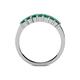 4 - Evia 0.95 ctw Emerald (3.00 mm) Seven Stone Wedding Band 