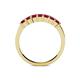 4 - Evia 0.95 ctw Ruby (3.00 mm) Seven Stone Wedding Band 