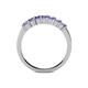 4 - Evia 0.98 ctw Tanzanite (3.00 mm) Seven Stone Wedding Band 