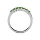 4 - Evia 0.91 ctw Green Garnet (3.00 mm) Seven Stone Wedding Band 