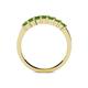 4 - Evia 0.91 ctw Green Garnet (3.00 mm) Seven Stone Wedding Band 