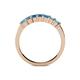 4 - Evia 1.05 ctw Blue Topaz (3.00 mm) Seven Stone Wedding Band 