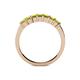 4 - Evia 1.05 ctw Peridot (3.00 mm) Seven Stone Wedding Band 