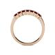 4 - Evia 1.05 ctw Red Garnet (3.00 mm) Seven Stone Wedding Band 