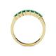 4 - Evia 0.95 ctw Emerald (3.00 mm) Seven Stone Wedding Band 