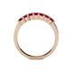 4 - Evia 0.95 ctw Ruby (3.00 mm) Seven Stone Wedding Band 