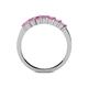 4 - Evia 0.95 ctw Pink Sapphire (3.00 mm) Seven Stone Wedding Band 