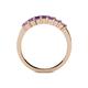 4 - Evia 0.95 ctw Amethyst (3.00 mm) Seven Stone Wedding Band 