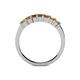 4 - Evia 0.95 ctw Citrine (3.00 mm) Seven Stone Wedding Band 