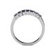 4 - Evia 0.91 ctw Iolite (3.00 mm) Seven Stone Wedding Band 