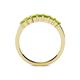 4 - Evia 1.05 ctw Peridot (3.00 mm) Seven Stone Wedding Band 