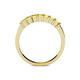 4 - Evia 0.95 ctw Yellow Sapphire (3.00 mm) Seven Stone Wedding Band 