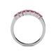 4 - Evia 1.05 ctw Rhodolite Garnet (3.00 mm) Seven Stone Wedding Band 