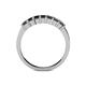 4 - Evia 1.40 ctw Black Diamond (3.00 mm) Seven Stone Wedding Band 