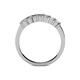 4 - Evia 1.19 ctw Lab Grown Diamonds (3.00 mm) Seven Stone Wedding Band 