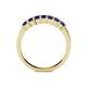 4 - Evia 0.95 ctw Blue Sapphire (3.00 mm) Seven Stone Wedding Band 