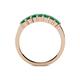 4 - Evia 0.95 ctw Emerald (3.00 mm) Seven Stone Wedding Band 