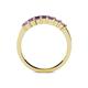 4 - Evia 0.95 ctw Amethyst (3.00 mm) Seven Stone Wedding Band 