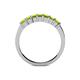 4 - Evia 1.05 ctw Peridot (3.00 mm) Seven Stone Wedding Band 