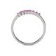 4 - Evia 0.39 ctw Pink Sapphire (2.00 mm) Seven Stone Wedding Band 