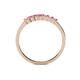 4 - Evia 0.39 ctw Pink Sapphire (2.00 mm) Seven Stone Wedding Band 