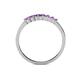 4 - Evia 0.39 ctw Amethyst (2.00 mm) Seven Stone Wedding Band 