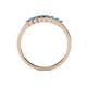 4 - Evia 0.39 ctw Blue Topaz (2.00 mm) Seven Stone Wedding Band 