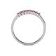 4 - Evia 0.39 ctw Rhodolite Garnet (2.00 mm) Seven Stone Wedding Band 