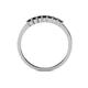 4 - Evia 0.49 ctw Black Diamond (2.00 mm) Seven Stone Wedding Band 