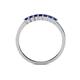 4 - Evia 0.39 ctw Blue Sapphire (2.00 mm) Seven Stone Wedding Band 