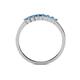 4 - Evia 0.39 ctw Blue Topaz (2.00 mm) Seven Stone Wedding Band 