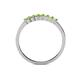 4 - Evia 0.39 ctw Peridot (2.00 mm) Seven Stone Wedding Band 