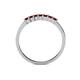 4 - Evia 0.39 ctw Red Garnet (2.00 mm) Seven Stone Wedding Band 