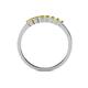 4 - Evia 0.39 ctw Yellow Sapphire (2.00 mm) Seven Stone Wedding Band 