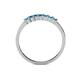 4 - Evia 0.35 ctw London Blue Topaz (2.00 mm) Seven Stone Wedding Band 