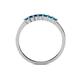 4 - Evia 0.35 ctw Blue Diamond (2.00 mm) Seven Stone Wedding Band 