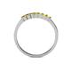 4 - Evia 0.35 ctw Yellow Diamond (2.00 mm) Seven Stone Wedding Band 