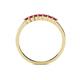 4 - Evia 0.39 ctw Ruby (2.00 mm) Seven Stone Wedding Band 