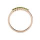 4 - Evia 0.35 ctw Green Garnet (2.00 mm) Seven Stone Wedding Band 