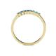 4 - Evia 0.39 ctw Blue Topaz (2.00 mm) Seven Stone Wedding Band 