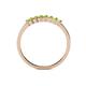 4 - Evia 0.39 ctw Peridot (2.00 mm) Seven Stone Wedding Band 