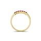 4 - Erica 2.00 mm Princess Cut Ruby 7 Stone Wedding Band 