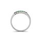 4 - Erica 2.00 mm Princess Cut Green Garnet 7 Stone Wedding Band 