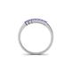 4 - Erica 2.00 mm Princess Cut Tanzanite 7 Stone Wedding Band 