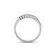 4 - Erica 2.00 mm Princess Cut Natural Diamonds 7 Stone Wedding Band 